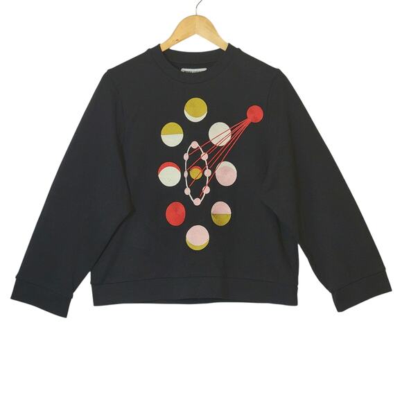 Henrik Vibskov Moon Embroidered Sweatshirt Pullover Relaxed Fit Designer Size S - Picture 1 of 12